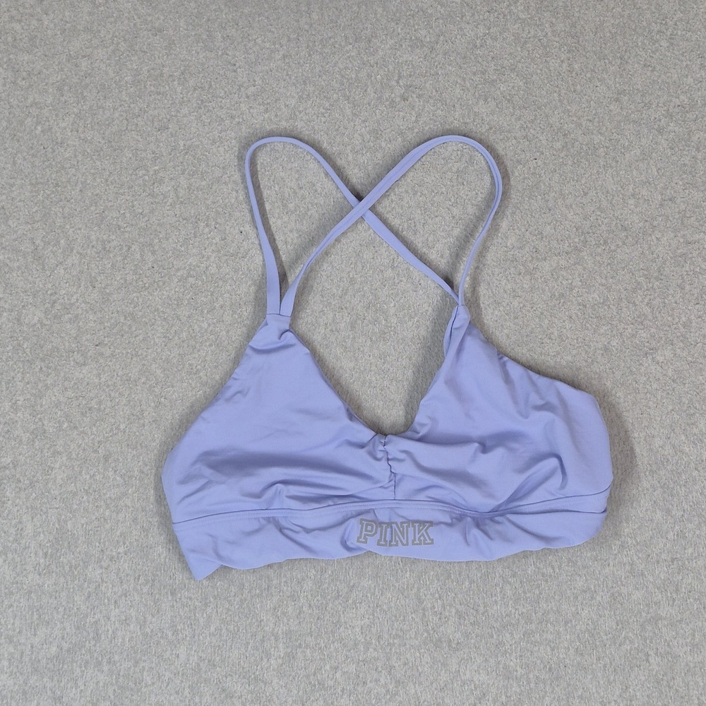 Victoria's Secret PINK Women Sports Bra Medium Purple Ultimate Unlined Wireless